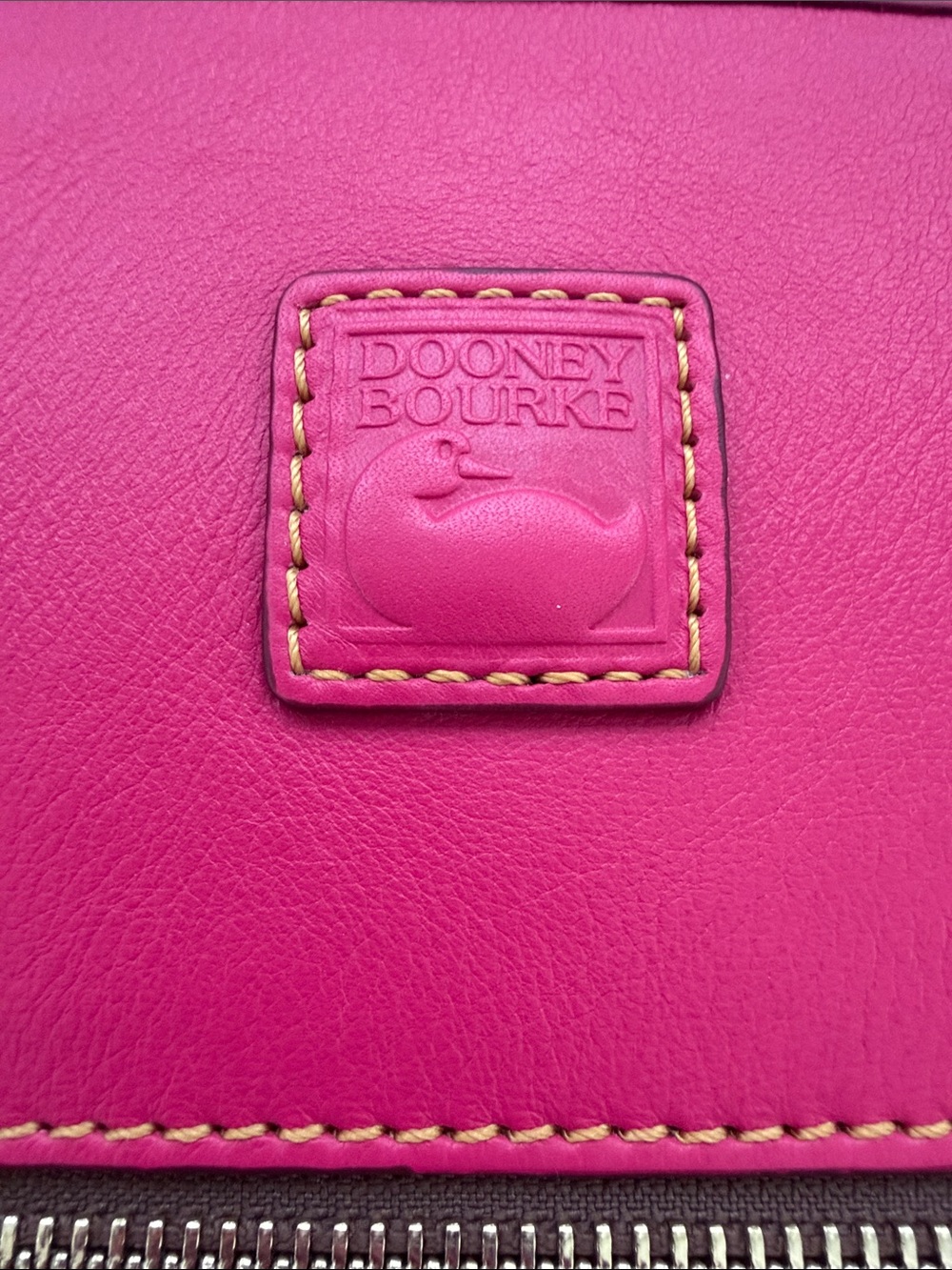 Dooney & Bourke Hot Pink Smooth Leather Tote - Classic Shoulder Bag